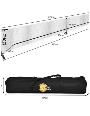 RED PKD PORTATIL DE PICKLEBALL PERSONALIZABLE