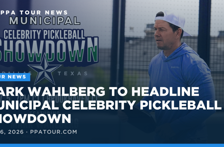  Mark Wahlberg lidera exhibición de celebridades en el Mundial de Pickleball 2026